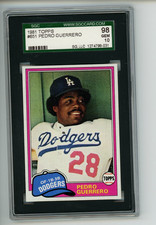 1981 Topps Pedro Guerrero #651 Los Angeles Dodgers SGC 98 10 GEM