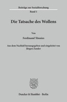 Die Tatsache Des Wollens. Ferdinand TöNnies