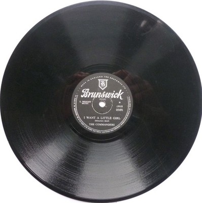 Commanders I Want A Little Girl 78 Brunswick 15491 VG 1950s 10'' 78rpm single