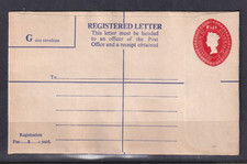 FIJI QEII EMBOSSED PPE REGISTERED LETTER MINT SIZE G #C1534