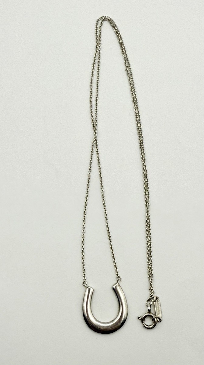 Tiffany horse shoe necklace ホースシュー Tiffany & Co. Gold Plate Horse Shoe Pendant Necklace 16