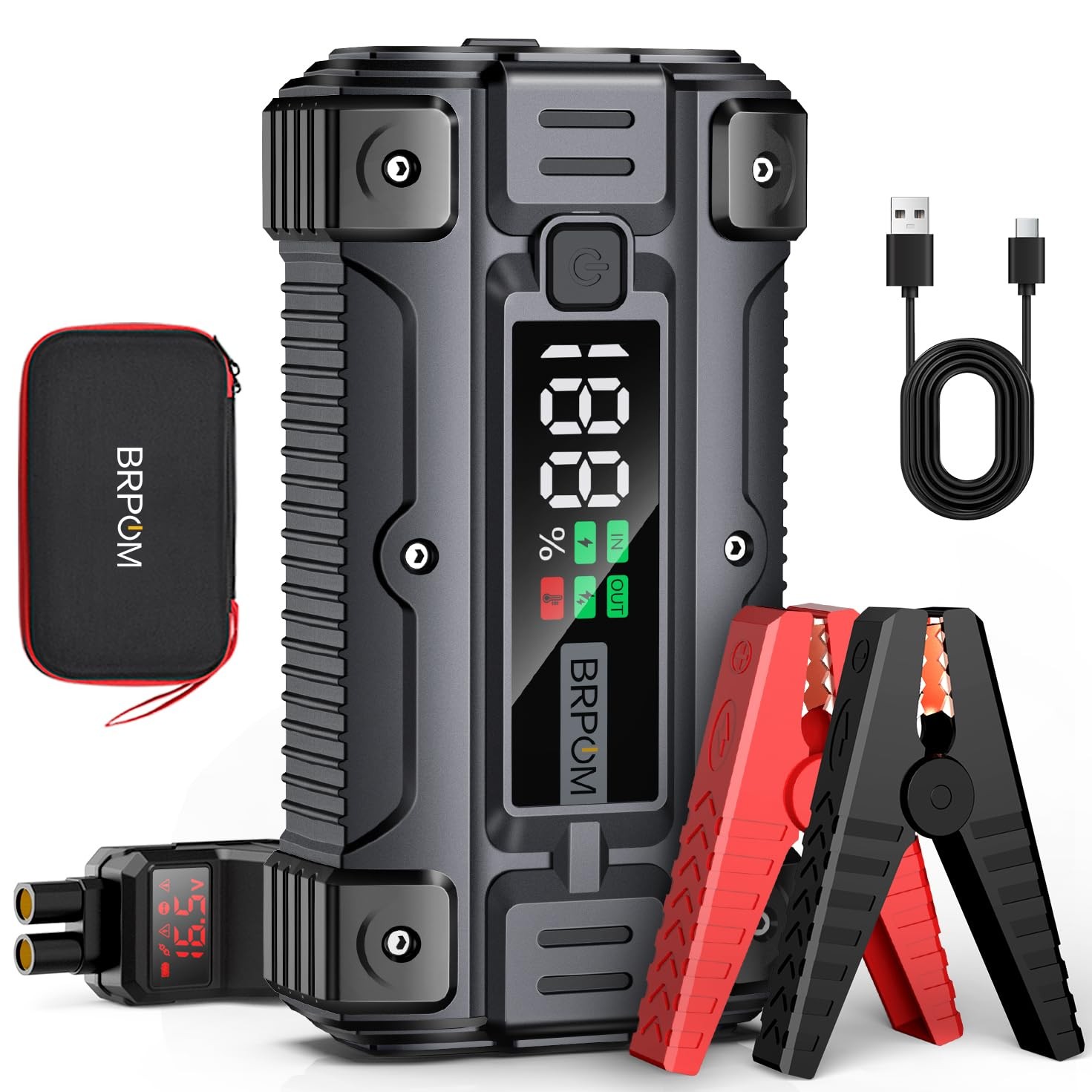 8000A Car Jump Starter, 26800mAh, 12V Battery Charger for Gas/Diesel Engines