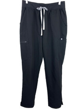 Figs Yola Scrub Pants High-Rise Slim Black Size L Women s