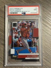 2022 Donruss Black 1/1 Bryce Harper Mint PSA 9 Philadelphia Phillies 