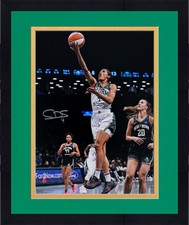 Framed Skylar Diggins-Smith Seattle Storm Signed 16x20 Layup vs Liberty Photo