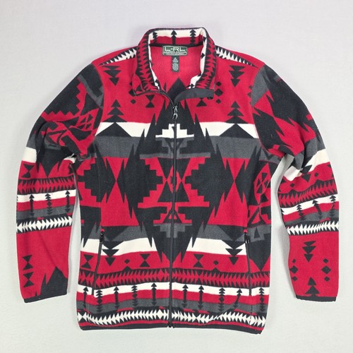 Lauren Active Ralph Lauren Tech Fleece Women's Medium Tribal Aztec Western Zip - Picture 5 of 20