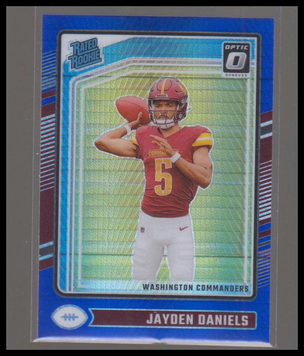 2024 Donruss Optic #248 Jayden Daniels Blue Hyper
