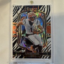 Panini 2025 Select Ja'Marr Chase Zebra Prizm Premier Level Bengals #157