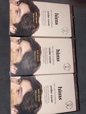 5 Pk hims HAIR COLOR & CONDITIONER UNDER COVER DARK BROWN 5 fl oz