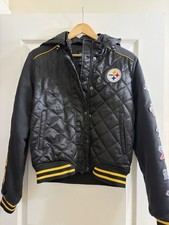 Steelers Varsity G-III 6X Super Bowl Champions Jacket Women  s Size M Black