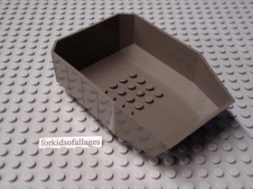 Lego 30300 Vehicle Tipper Bed 12x8x3 1/3 Old Dark Gray Rock Raiders (4970, 4980)