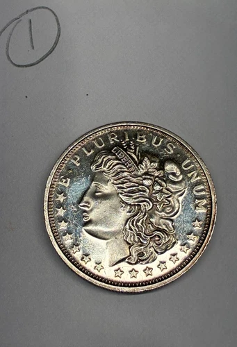 US Morgan Silver Trade Unit, 31.1 Grams, AU 55 Grade, Choice About Uncirculated