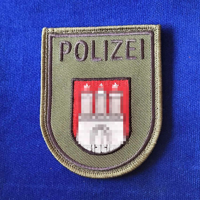 MEK Patch Hamburg oliv Wappen Klett SEK GSG9 #2