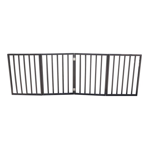 Foldable Freestanding Pet Gate for Doorways Stairs and Indoors