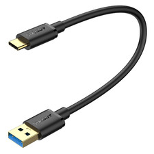 Android Auto USB C Cable 1FT, 10Gbps Short USB a to USB C 3.1 Gen 2 Data Transfe