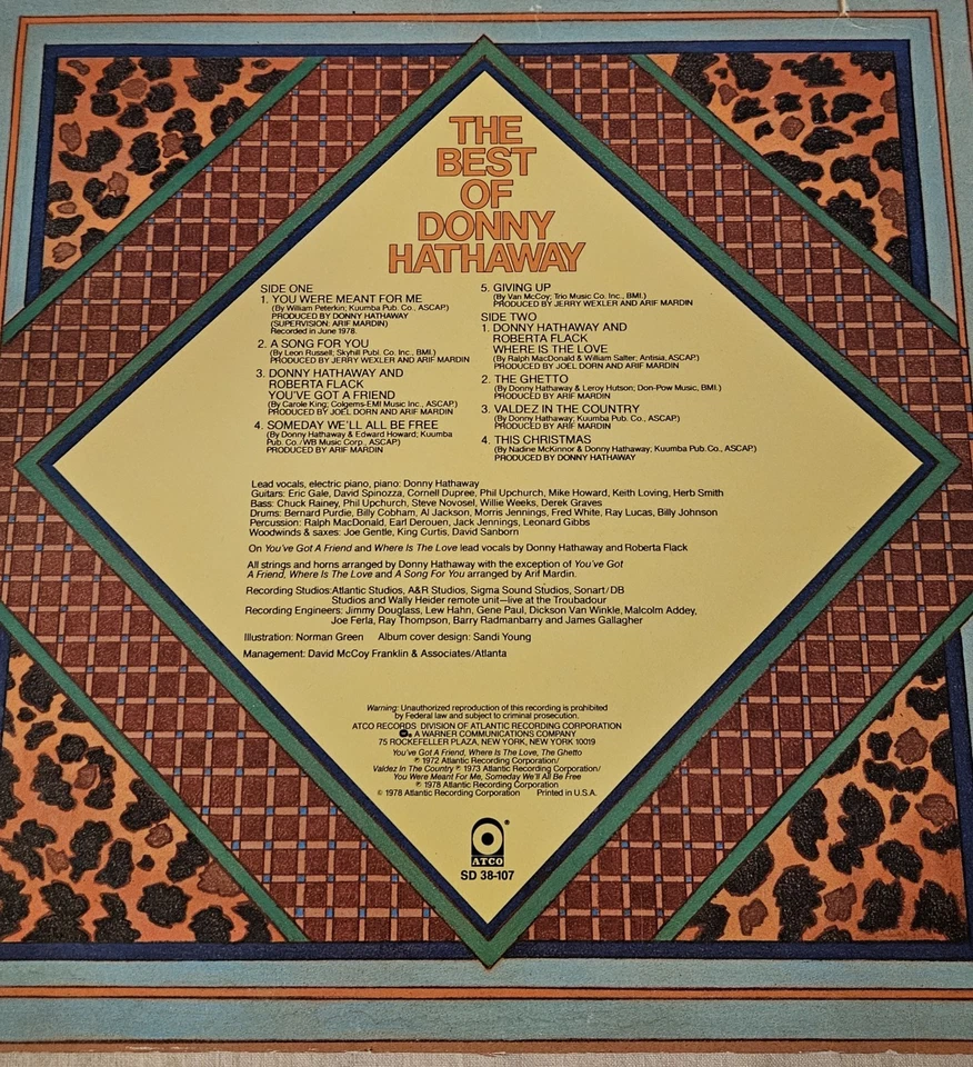 The Best Of Donny Hathaway - 1978 Vinyl Record - Atlantic Records K50525 Foto 2 de 4