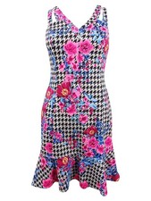 Guess Women's Mixed-Floral Print Fit & Flare Dress (0, Multi)