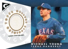 2005 Topps Gallery Michael Young Game Worn Jersey