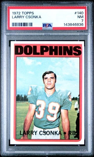 1972 Topps - Larry Csonka #140 PSA 7  - 143846836
