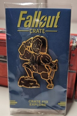 Loot Crate Fallout Vault-Tec Vault Boy Pin Crate #13 Explore Black/Gold RARE
