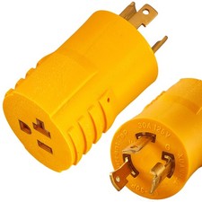 RV Generator Adapter NEMA L5-30P to 5-15/20R 30A 125V Twist-Lock Power Plug