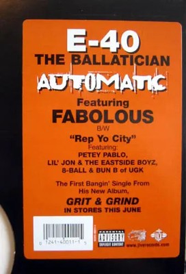 E-40 Automatic / Rep Yo City Vinyl Single 12inch NEAR MINT Jive