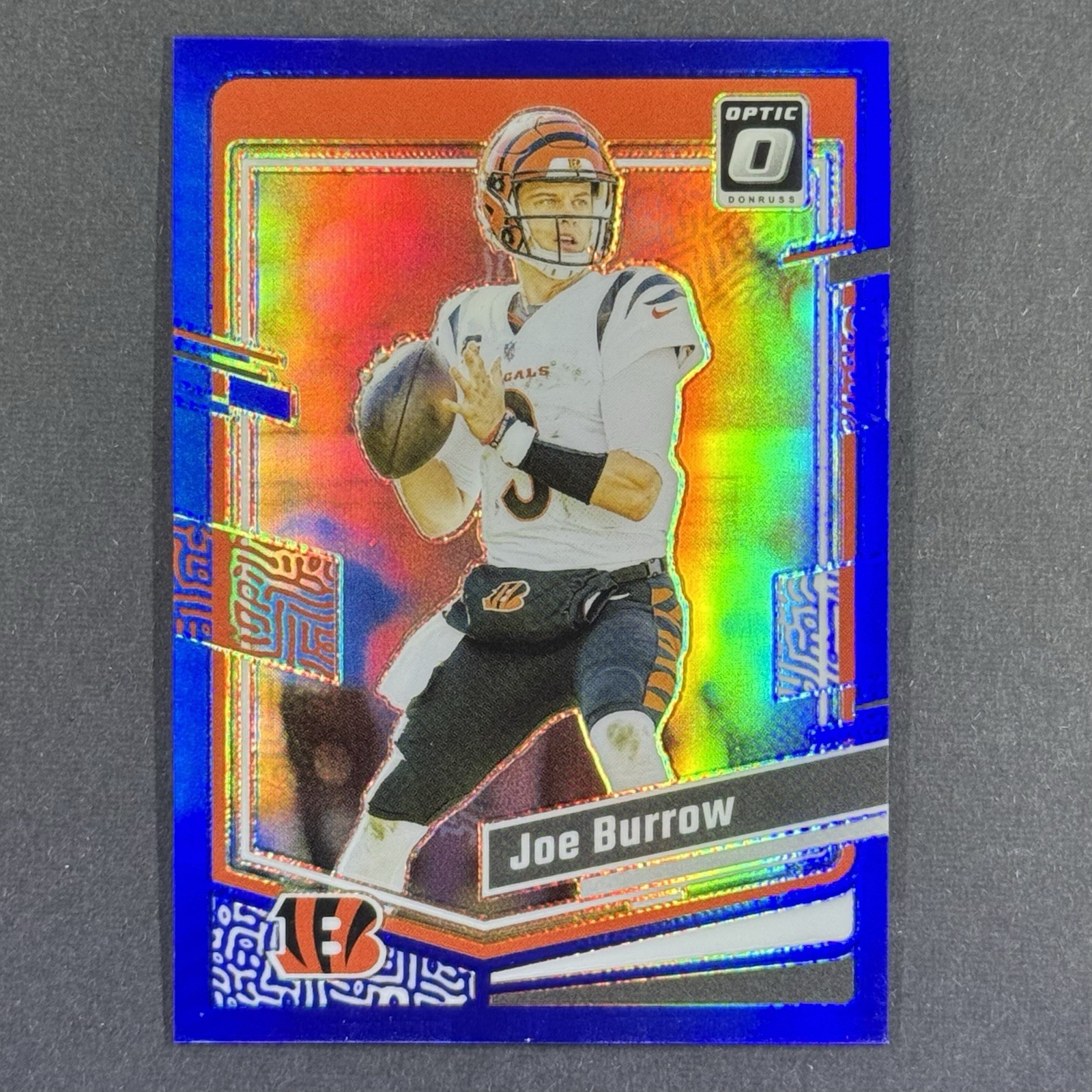 JOE BURROW 2023 PANINI DONRUSS OPTIC #42 BLUE PRIZM -SP /199- BENGALS