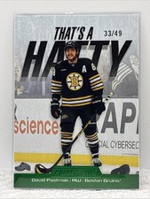 Boston Bruins - David Pastrnak - 24/25 Credentials - That's A Hatty Green #33/49