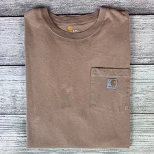 Carhartt Light Brown Short Sleeve Pocket T-shirt size Men's Large Tall