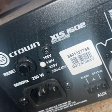 Crown XLS 1502 DriveCore 2-Channel 250W Rack Power Amp XLR TRS RCA