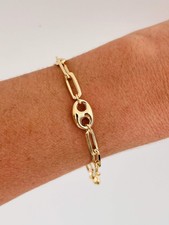 Gold Filled Paperclip Bracelet 4mm Link Statement Style