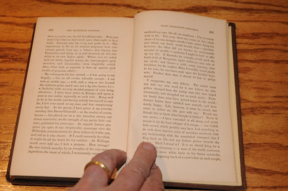 The Blithedale Romance by Nathaniel Hawthorne - 1852 First Edition Hard Cover - Image 4 of 4