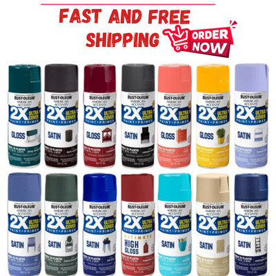 Almond, Rust-Oleum American Accents 2X Ultra Cover Gloss Spray Paint .