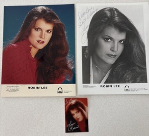 Vintage Robin Lee Autograph Collection (3 Pcs) 8x10s Pocket Card DJ Gene Lovin