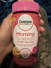 Centrum Morning Sickness Relief Gummy Citrus Ginger 60 Gummies Exp 11/2025