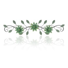 Metal Wall Art Modern Minimalist Metal Flowers Indoor Decor Horizontal Wall A...