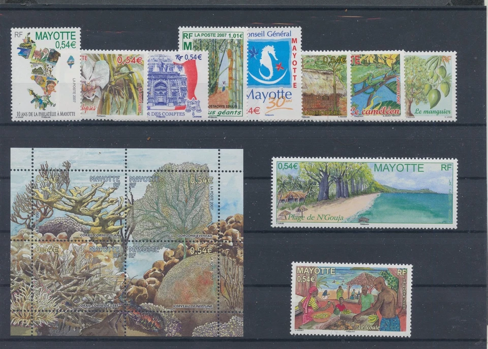 France Mayotte Jahrgang 2007 postfrisch neuf ** MNH komplett complete - Bild 1 von 1
