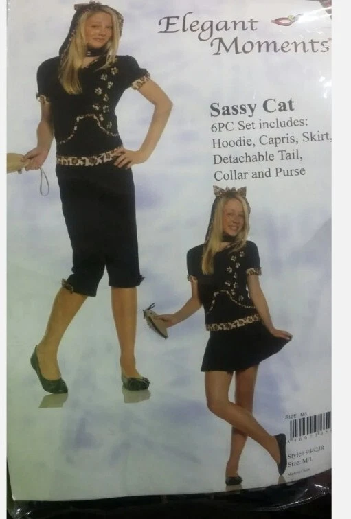 时髦猫小猫 6 件青少年服装 尺寸 m/l 由优雅时刻半身裙或裤子 — 第 2/4 张图片