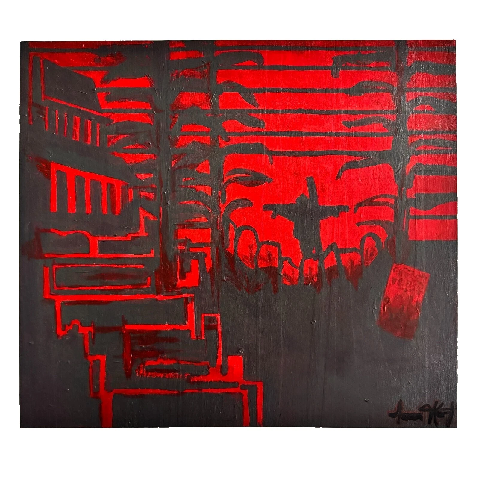 Pinturas abstractas de arte de hombre