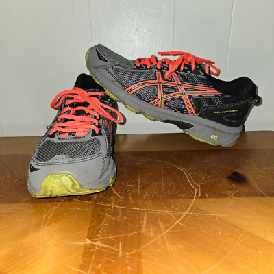 Asics Womens Gel Venture 6 T7G6Q Gray Black Running Shoes Sneakers Size 9.5