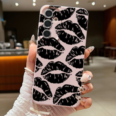 Lips For Samsung S25 S24 FE S23 Ultra S22 S21 A16 A15 A17 Shockproof Case Cover