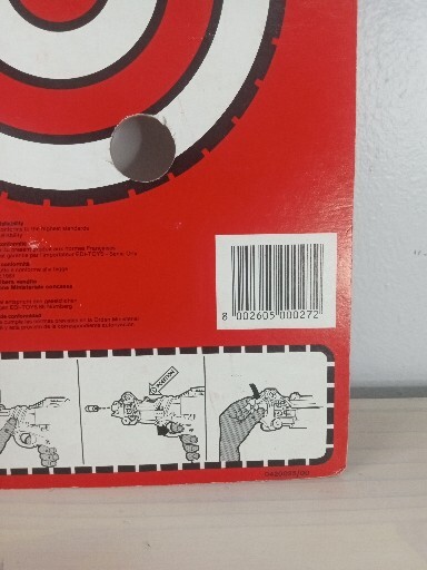 Vtg 1982 Edison Giocattoli Plastic Toy Space Gun ZX 271 Packaging