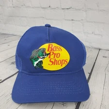 Bass Pro Shops Blue Mesh Snapback Trucker Cap Gone Fishing