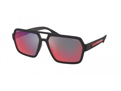 Prada Linea Rossa Sunglasses PS 01XS DG008F Black red / blue Man | eBay