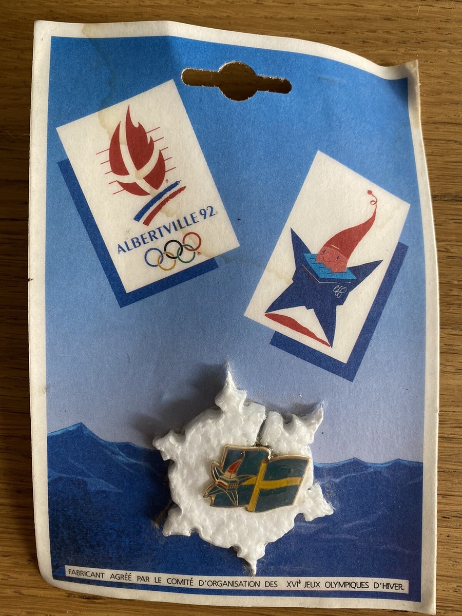 Pin's Drapeau Suède – JO Albertville 1992, édition Limitée, Neuf Sous Emballage