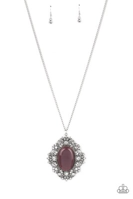  Paparazzi: Dream Board Dazzle Purple and Silver Necklace|Paparazzi  Accessories