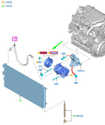 FORD KUGA MK3 A/C Compressor Intermediate Clutch Assy LHD 2624189  