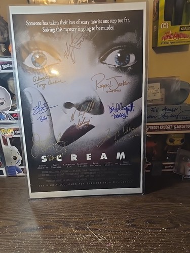 SCREAM SIGNED CAST POSTER 8 SIGS ULRICH LILLARD CAMPBELL - Picture 8 of 13