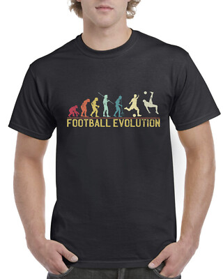 Top Geschenk T-Shirt für Papa: Evolution des Fußballsports Baumwolle Komfort