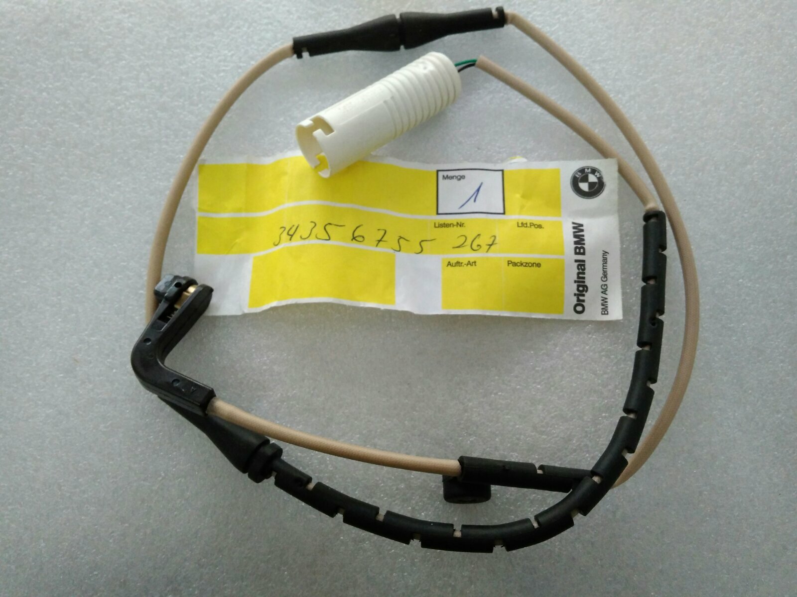 BMW ORIGINAL GERMANY NEW Brake Pad Wear Sensor E65 E66 34356755267 